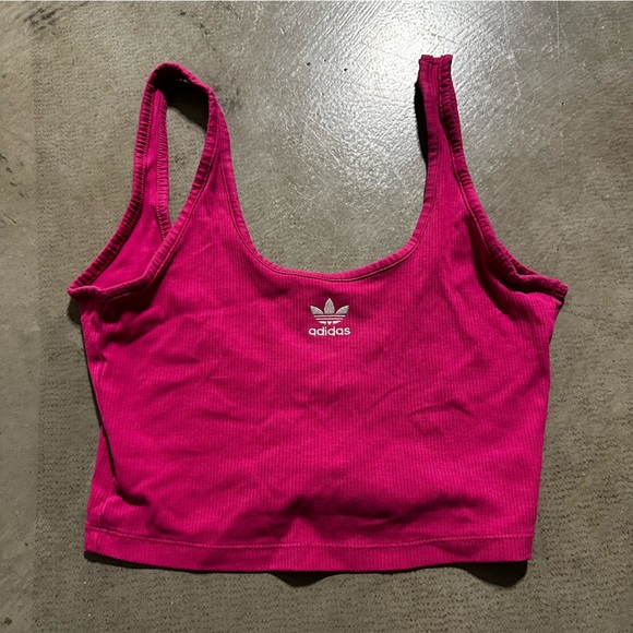 adidas Originals / essentials crop top with logo / pink magenta / small - Picture 9 of 9